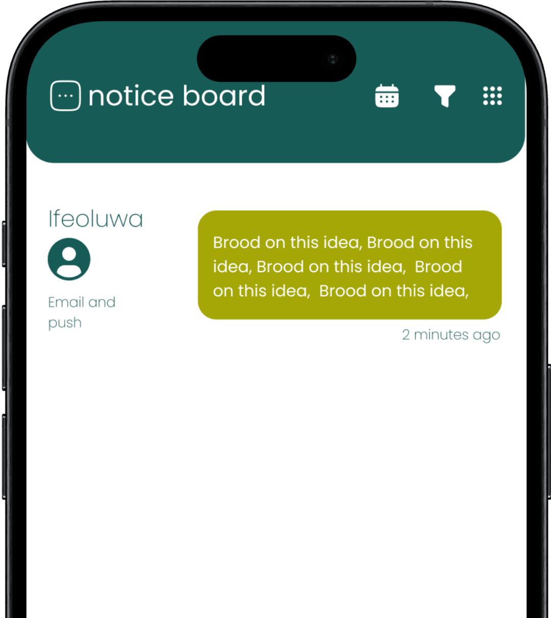 Start a conversation with your team notice board