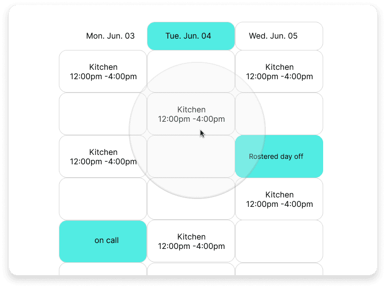 time table of rota